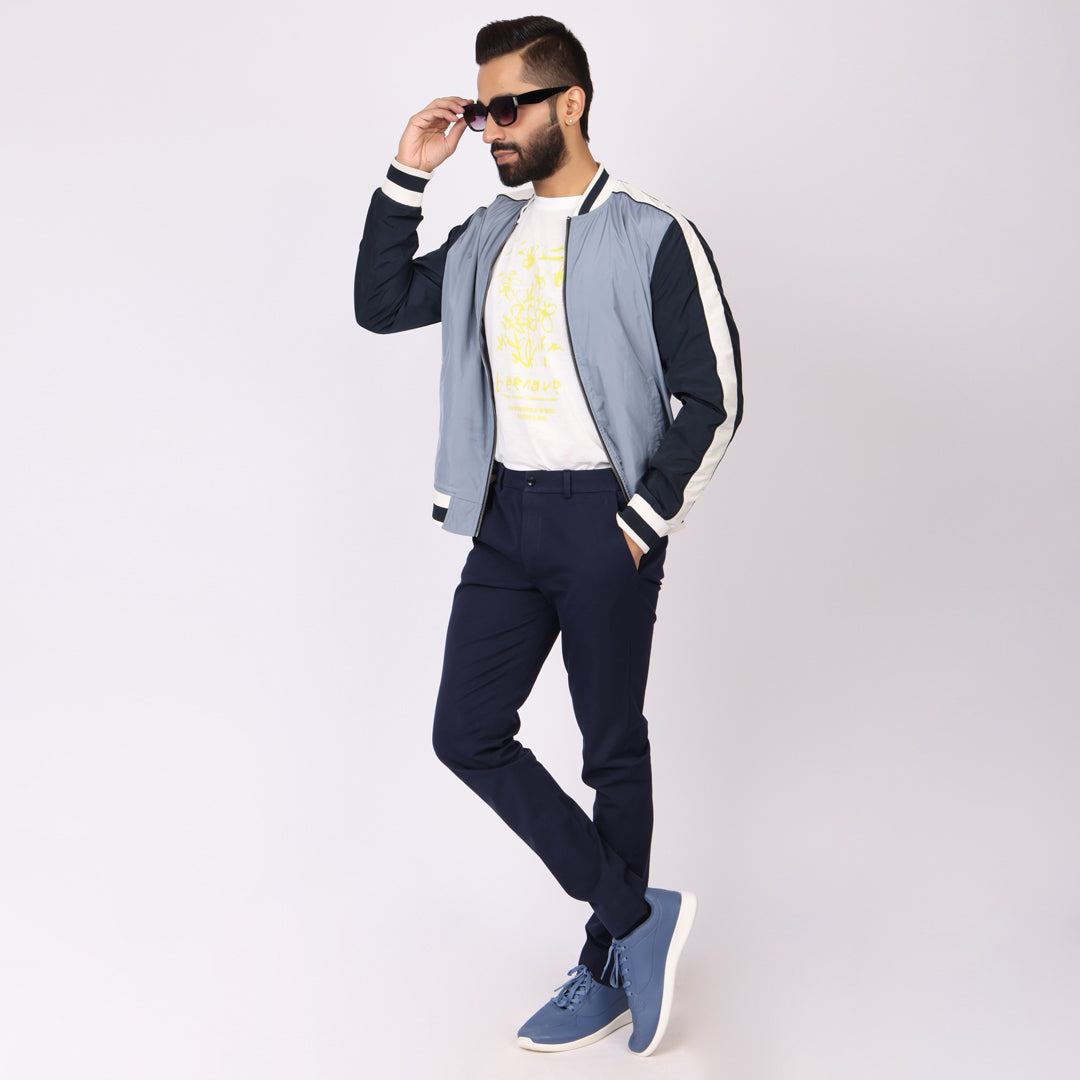 Daily Navy Blue Power Stretch Chinos – Slim Fit with Extension Waistband
