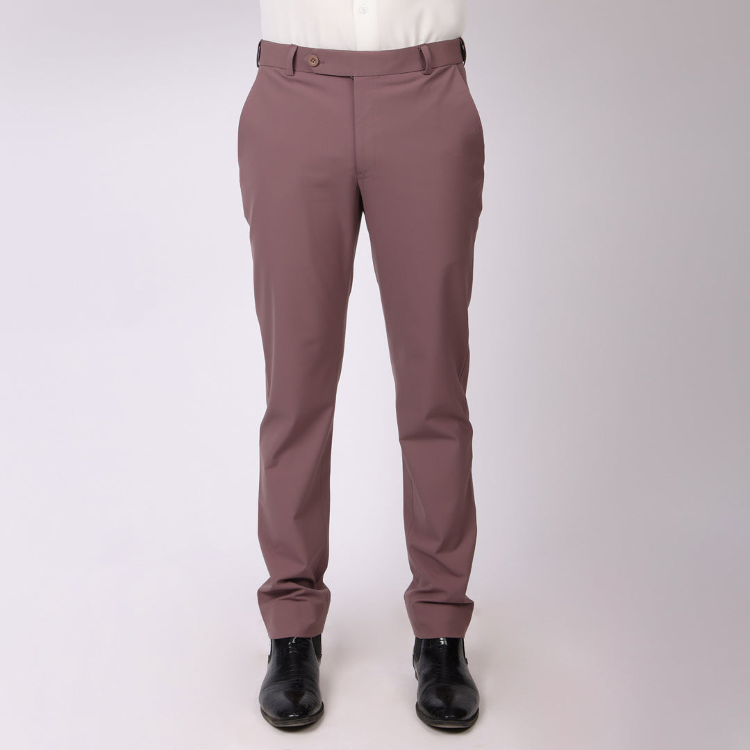 Light Purple Formal Pants – Slim Fit, Four-Way Stretch with Extension Waistband