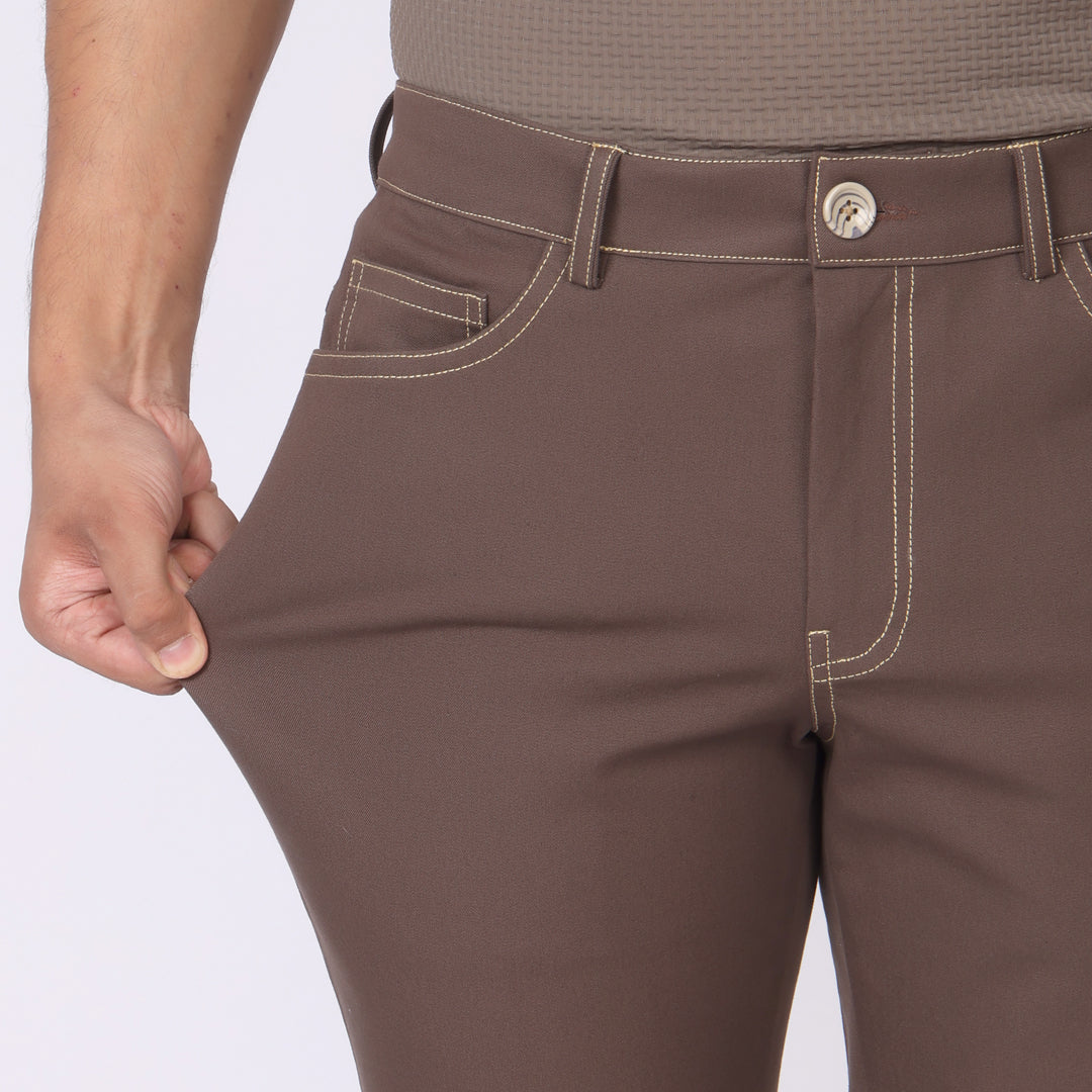 Jeans 2.0 – Chocolate Brown | Slim Fit, Super Stretch, Lightweight