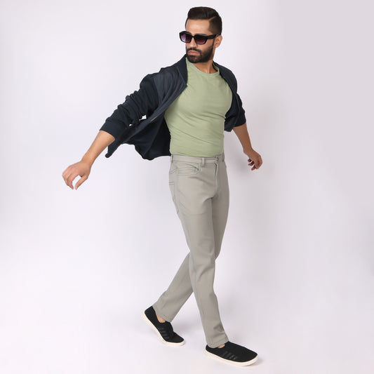 Slim Fit Jeans 2.0 – Light Pastel Green | Super Stretch & Lightweight