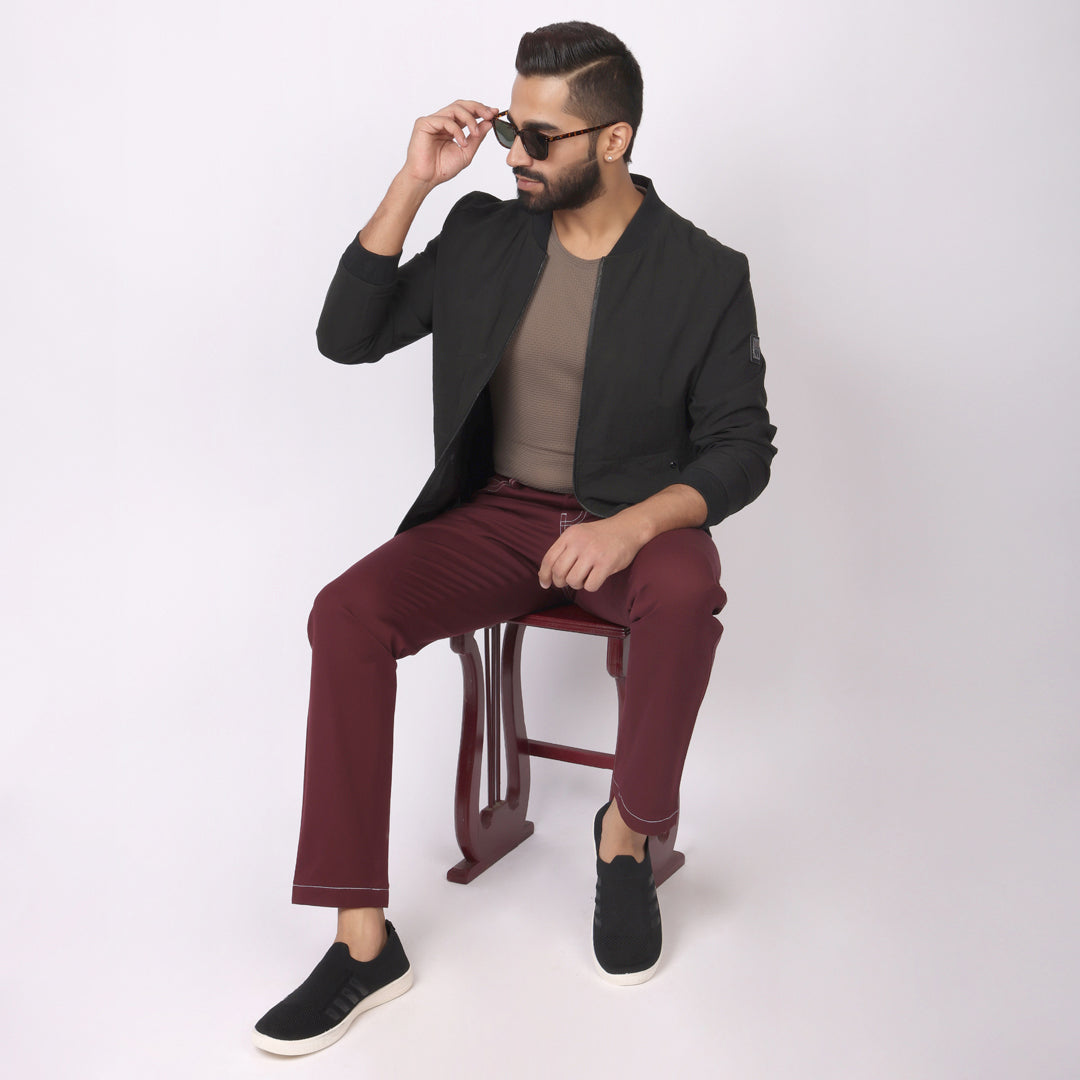 Burgundy Jeans 2.0 – Slim Fit | Super Stretch | Lightweight