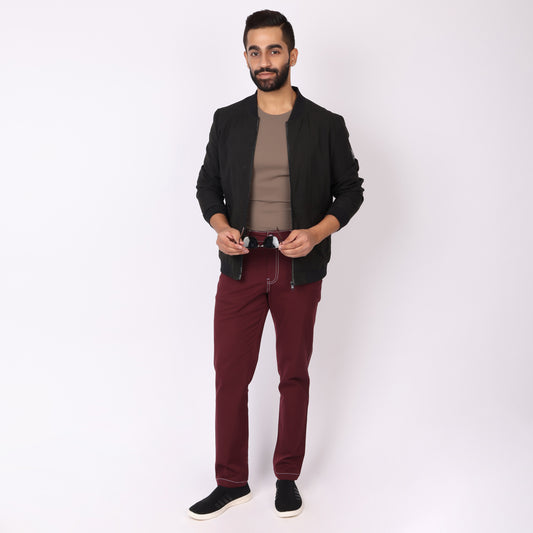 Burgundy Jeans 2.0 – Slim Fit | Super Stretch | Lightweight