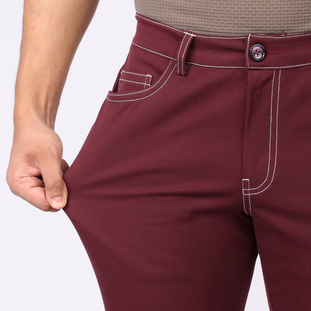 Burgundy Jeans 2.0 – Slim Fit | Super Stretch | Lightweight