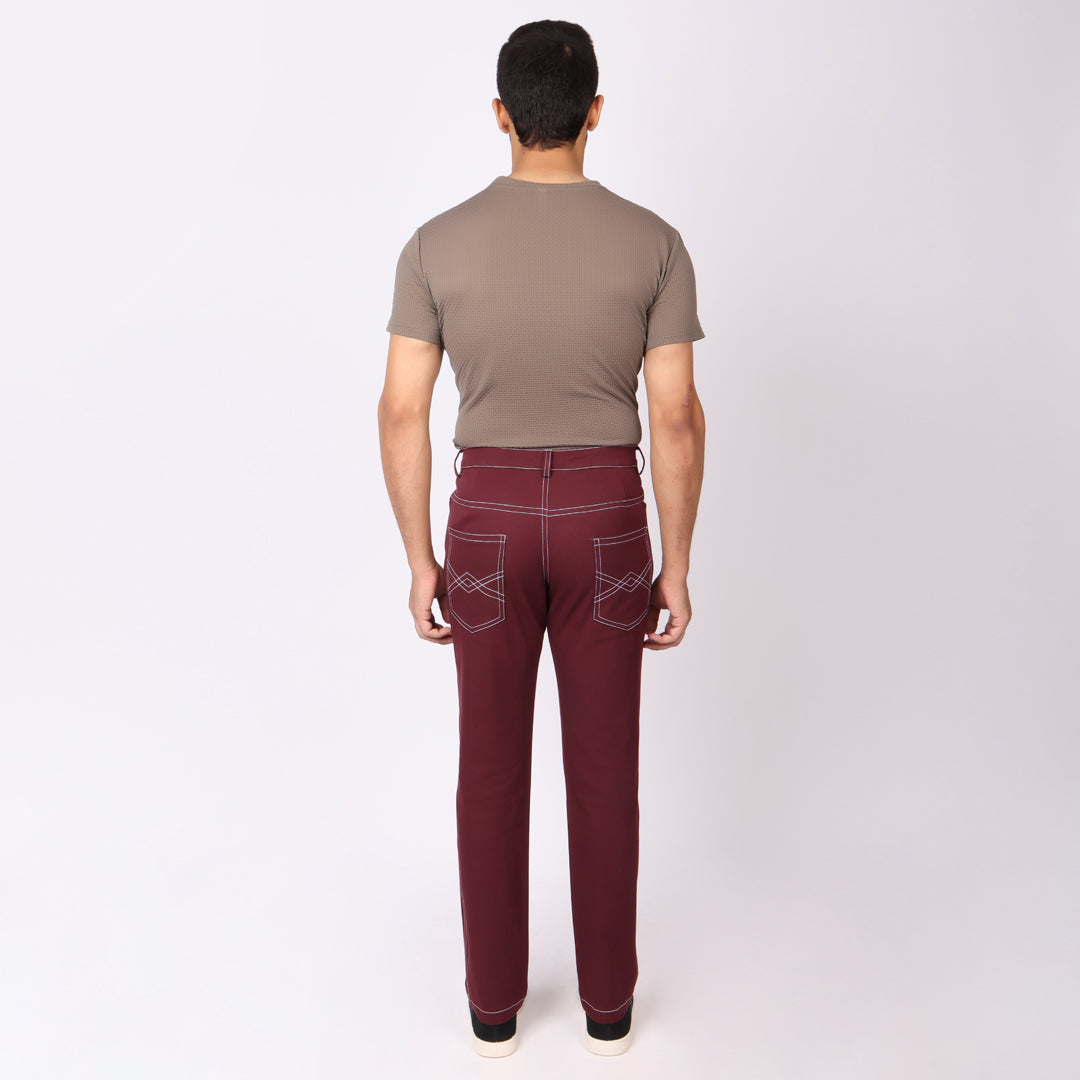 Burgundy Jeans 2.0 – Slim Fit | Super Stretch | Lightweight