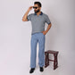 Light Blue Korean Style Pants – Stretch & Relaxed Fit