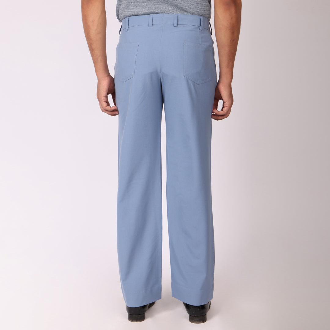 Light Blue Korean Style Pants – Stretch & Relaxed Fit