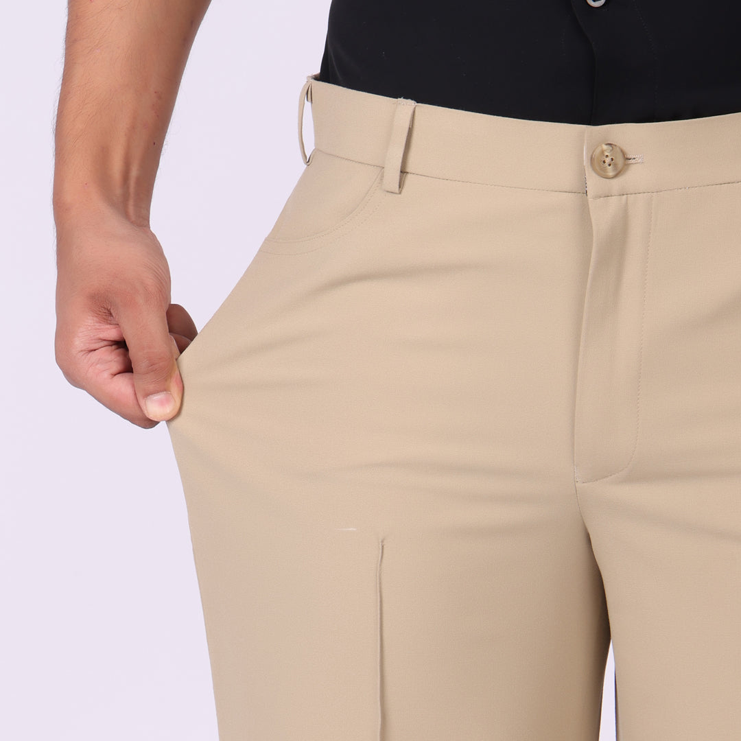 Khaki Korean Style Pants – Stretch & Relaxed Fit