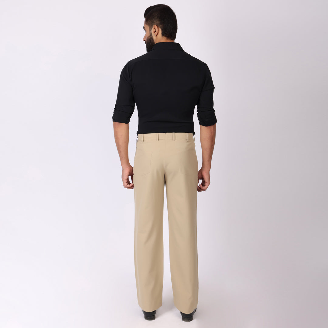 Khaki Korean Style Pants – Stretch & Relaxed Fit