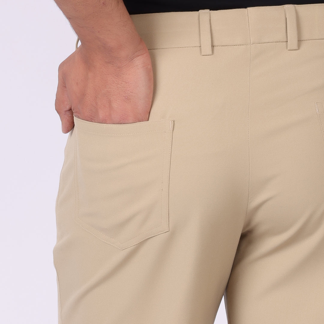 Khaki Korean Style Pants – Stretch & Relaxed Fit