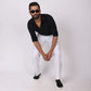 White Korean Style Pants – Stretch & Relaxed Fit