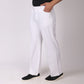 White Korean Style Pants – Stretch & Relaxed Fit