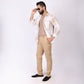Khaki Power Stretch Chinos – Slim Fit with Extension Waistband