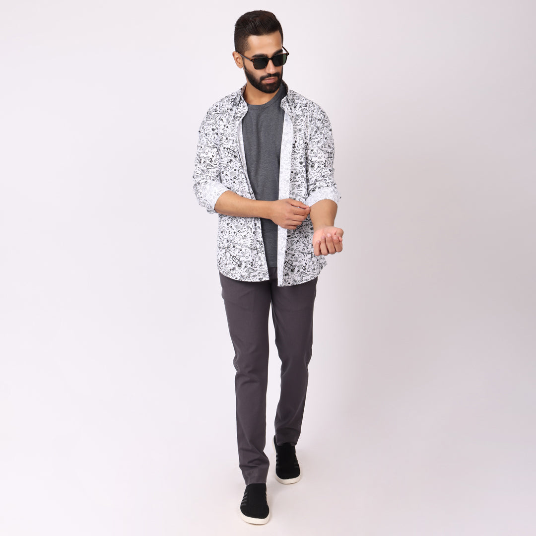 Dark Mouse Grey Power Stretch Chinos – Slim Fit with Extension Waistband
