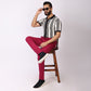 Burgundy Power Stretch Chinos – Slim Fit with Extension Waistband