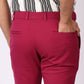 Burgundy Power Stretch Chinos – Slim Fit with Extension Waistband