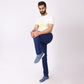 Indigo Blue Power Stretch Chinos – Slim Fit with Extension Waistband