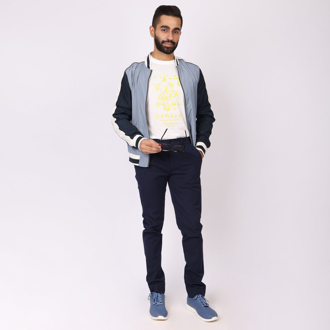 Daily Navy Blue Power Stretch Chinos – Slim Fit with Extension Waistband