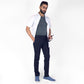 Midnight Blue Power Stretch Chinos – Slim Fit with Extension Waistband