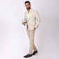 Essential Light Khaki Formal Pants – Slim Fit, Four-Way Stretch with Extension Waistband