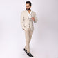 Essential Light Khaki Formal Pants – Slim Fit, Four-Way Stretch with Extension Waistband