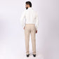 Essential Light Khaki Formal Pants – Slim Fit, Four-Way Stretch with Extension Waistband