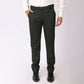 Dark Green Formal Pants – Slim Fit, Four-Way Stretch with Extension Waistband