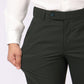 Dark Green Formal Pants – Slim Fit, Four-Way Stretch with Extension Waistband