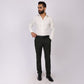 Essential Charcoal Grey Formal Pants – Slim Fit, Four-Way Stretch with Extension Waistband
