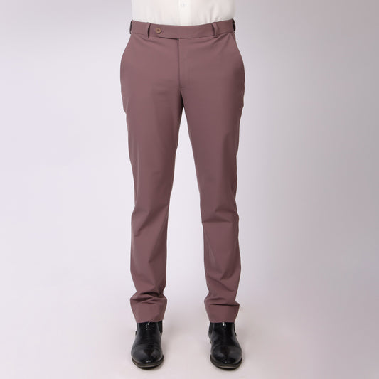 Light Purple Formal Pants – Slim Fit, Four-Way Stretch with Extension Waistband