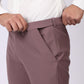 Light Purple Formal Pants – Slim Fit, Four-Way Stretch with Extension Waistband