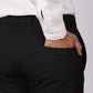 Ebony Black Formal Pants –Slim Fit, Four-Way Stretch with Extension Waistband