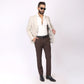 Classic Brown Formal Pants –Slim Fit, Four-Way Stretch with Extension Waistband