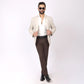 Classic Brown Formal Pants –Slim Fit, Four-Way Stretch with Extension Waistband