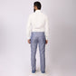 Summer Blue Linen Formal Pants – Slim Fit, Light Stretch with Extension Waistband