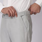 Aqua Linen Formal Pants – Slim Fit, Light Stretch with Extension Waistband