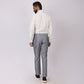 Grey Linen Formal Pants – Slim Fit, Light Stretch with Extension Waistband
