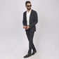 Essential Midnight Blue Formal Pants – Slim Fit, Four-Way Stretch with Extension Waistband