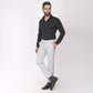 Summer Grey Linen Formal Pants – Slim Fit, Light Stretch with Extension Waistband