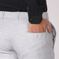 Summer Grey Linen Formal Pants – Slim Fit, Light Stretch with Extension Waistband