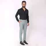 Sea Green Formal Pants – Slim Fit | 4-Way Stretch with Extension Waistban