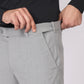 Light Grey Formal Pants – Slim Fit | 4-Way Stretch with Extension Waistband