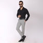 Light Grey Formal Pants – Slim Fit | 4-Way Stretch with Extension Waistband