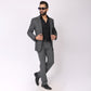 Essential Steel Grey Formal Pants – Regular Fit | 4-Way Stretch with Extension Waistband