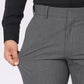 Essential Steel Grey Formal Pants – Regular Fit | 4-Way Stretch with Extension Waistband