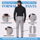 Essential Smoke Grey Formal Pants – Slim Fit, Four-Way Stretch with Extension Waistband