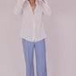 Light Blue Korean Style Pants – Stretch & Relaxed Fit