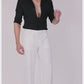 White Korean Style Pants – Stretch & Relaxed Fit