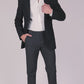 Essential Charcoal Grey Formal Pants – Slim Fit, Four-Way Stretch with Extension Waistband