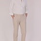 Essential Light Khaki Formal Pants – Slim Fit, Four-Way Stretch with Extension Waistband